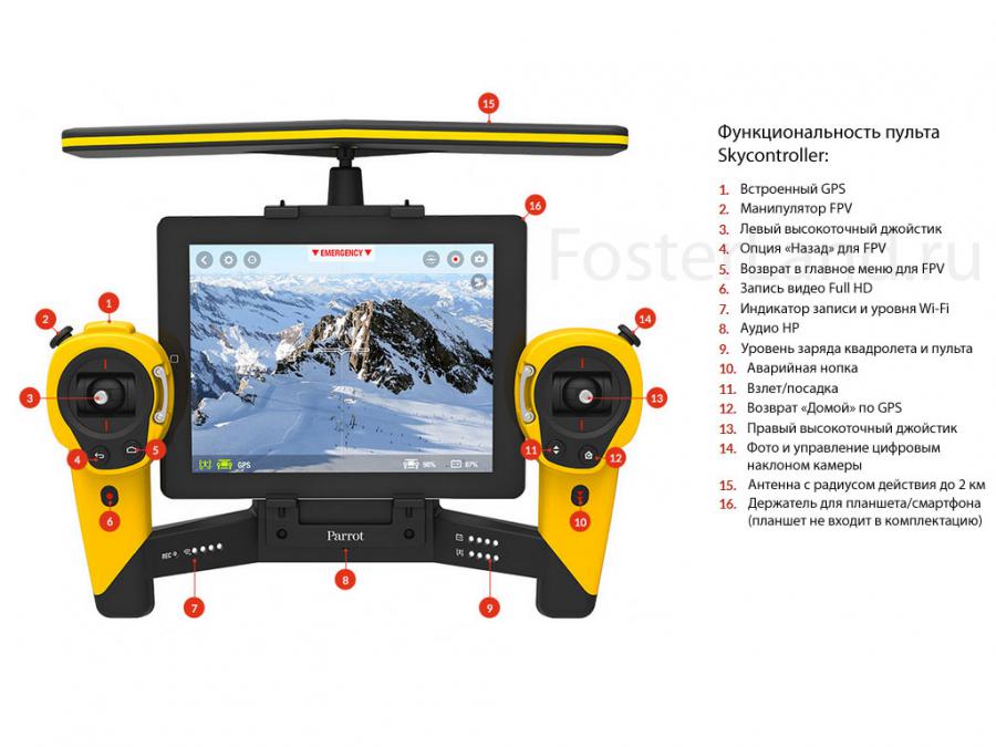 Parrot Bebop Drone Skycontroller Fosterland.ru 79990
